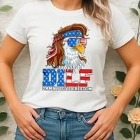 Dilf Damn I Love Freedom Eagle Funny Patriotic 4th Of July Women's T-Shirt thumb 2