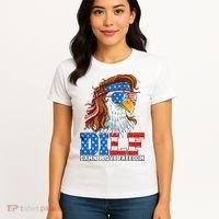 Dilf Damn I Love Freedom Eagle Funny Patriotic 4th Of July Women's T-Shirt thumb 4