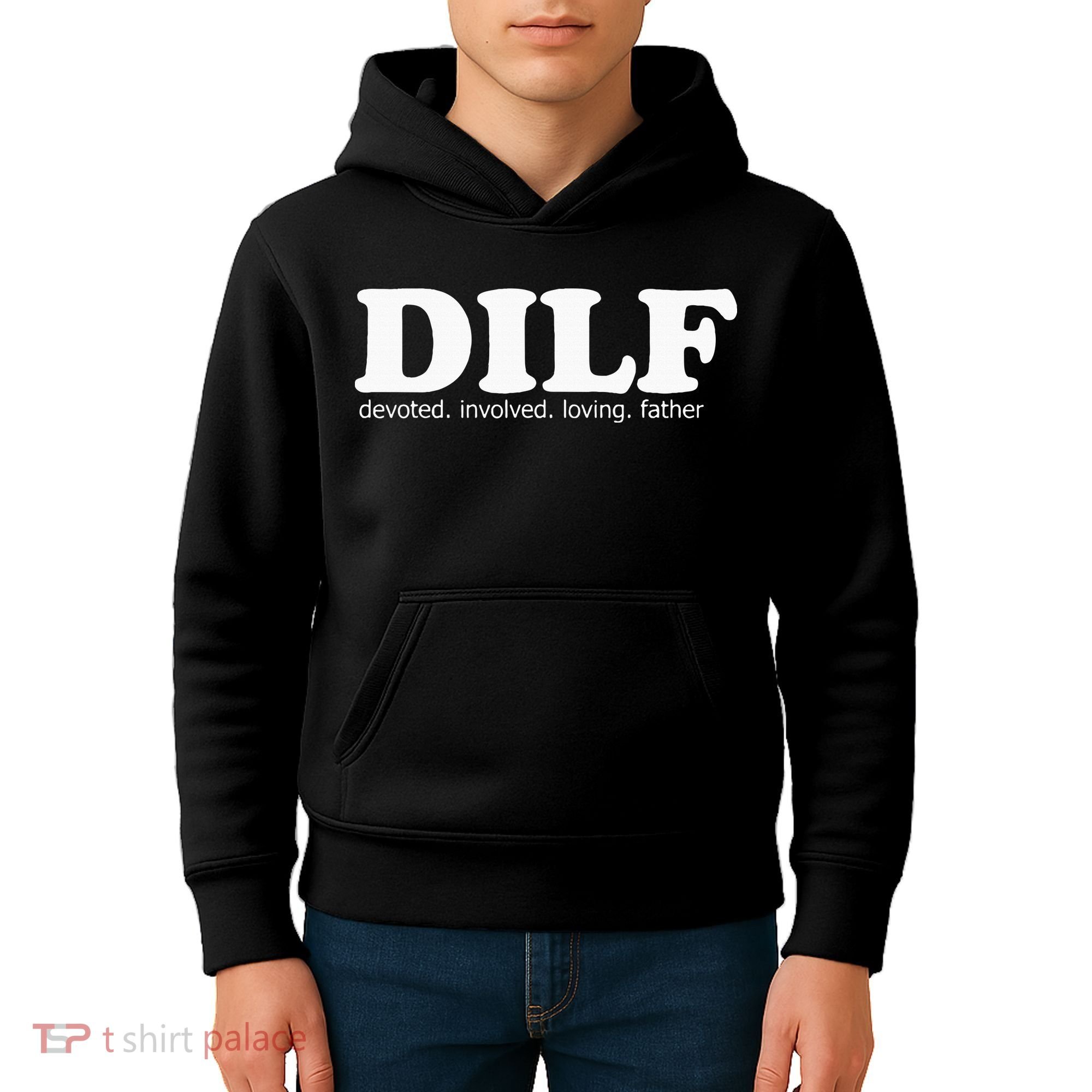 Dilf Devoted Involved Loving Father Dad Papa Kids Hoodie