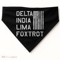 Dilf Dela India Lima Foxro Us Flag American Pario USA-Made Doggie Bandana thumb 0
