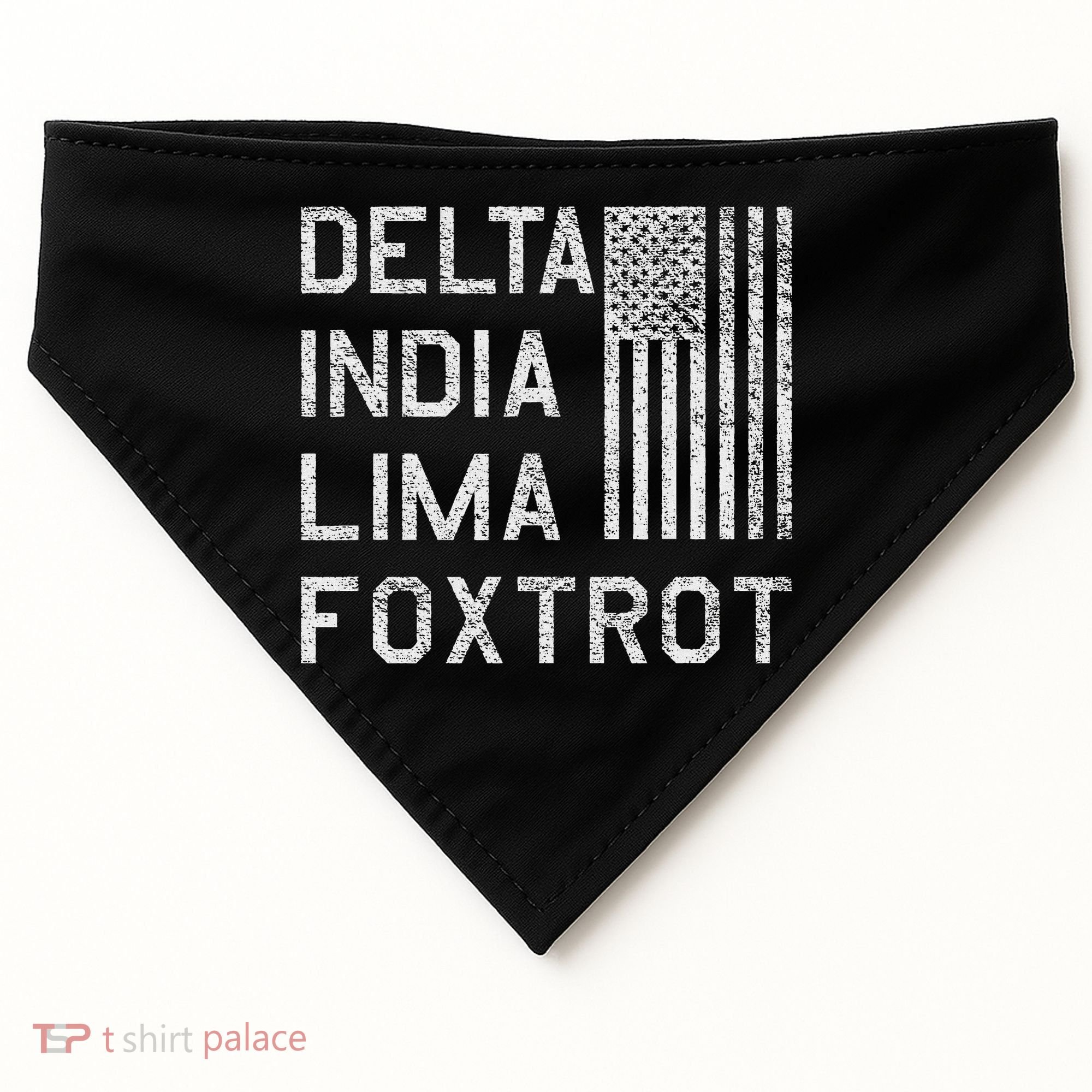 Dilf Dela India Lima Foxro Us Flag American Pario USA-Made Doggie Bandana
