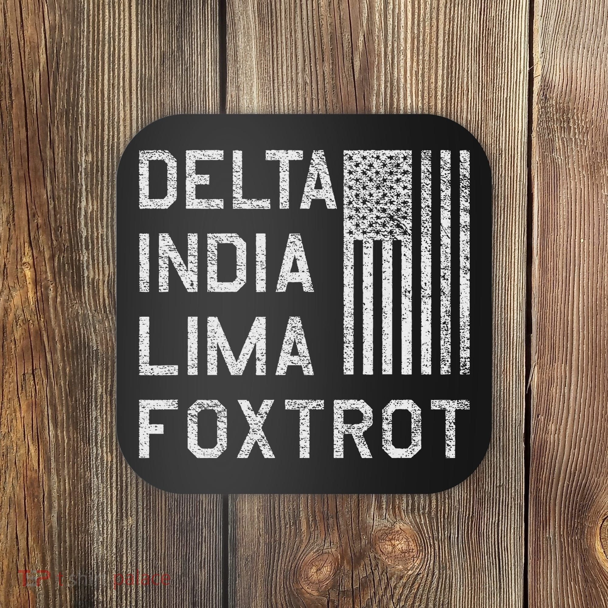 Dilf Dela India Lima Foxro Us Flag American Pario Coaster