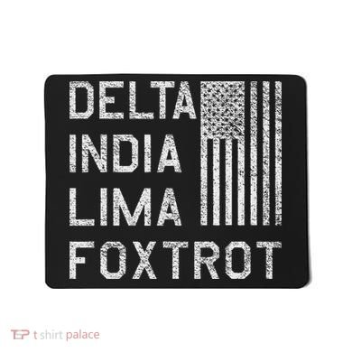 Dilf Dela India Lima Foxro Us Flag American Pario Mousepad