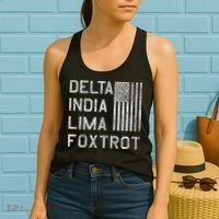 Dilf Dela India Lima Foxro Us Flag American Pario Women's Tank Top thumb 2