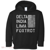 Dilf Dela India Lima Foxro Us Flag American Pario Toddler Hoodie thumb 0
