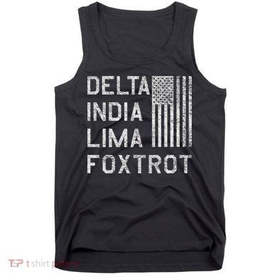 Dilf Dela India Lima Foxro Us Flag American Pario Tank Top