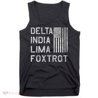 Dilf Dela India Lima Foxro Us Flag American Pario Tank Top thumb 0