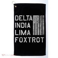 Dilf Dela India Lima Foxro Us Flag American Pario Golf Towel thumb 0