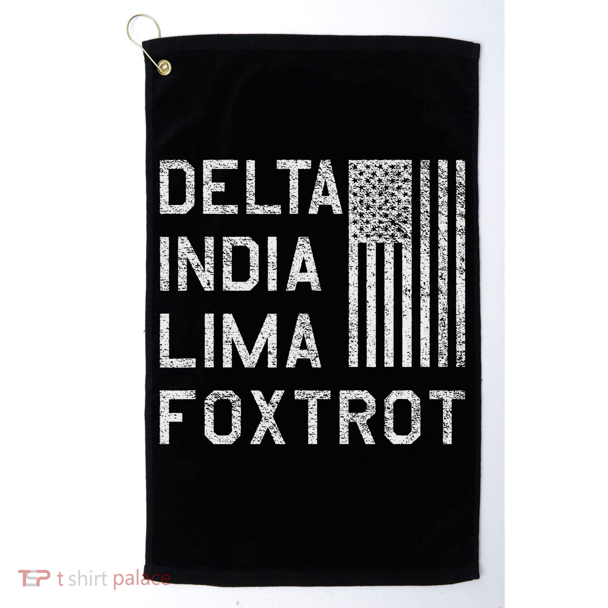 Dilf Dela India Lima Foxro Us Flag American Pario Golf Towel