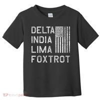 Dilf Dela India Lima Foxro Us Flag American Pario Toddler T-Shirt thumb 0