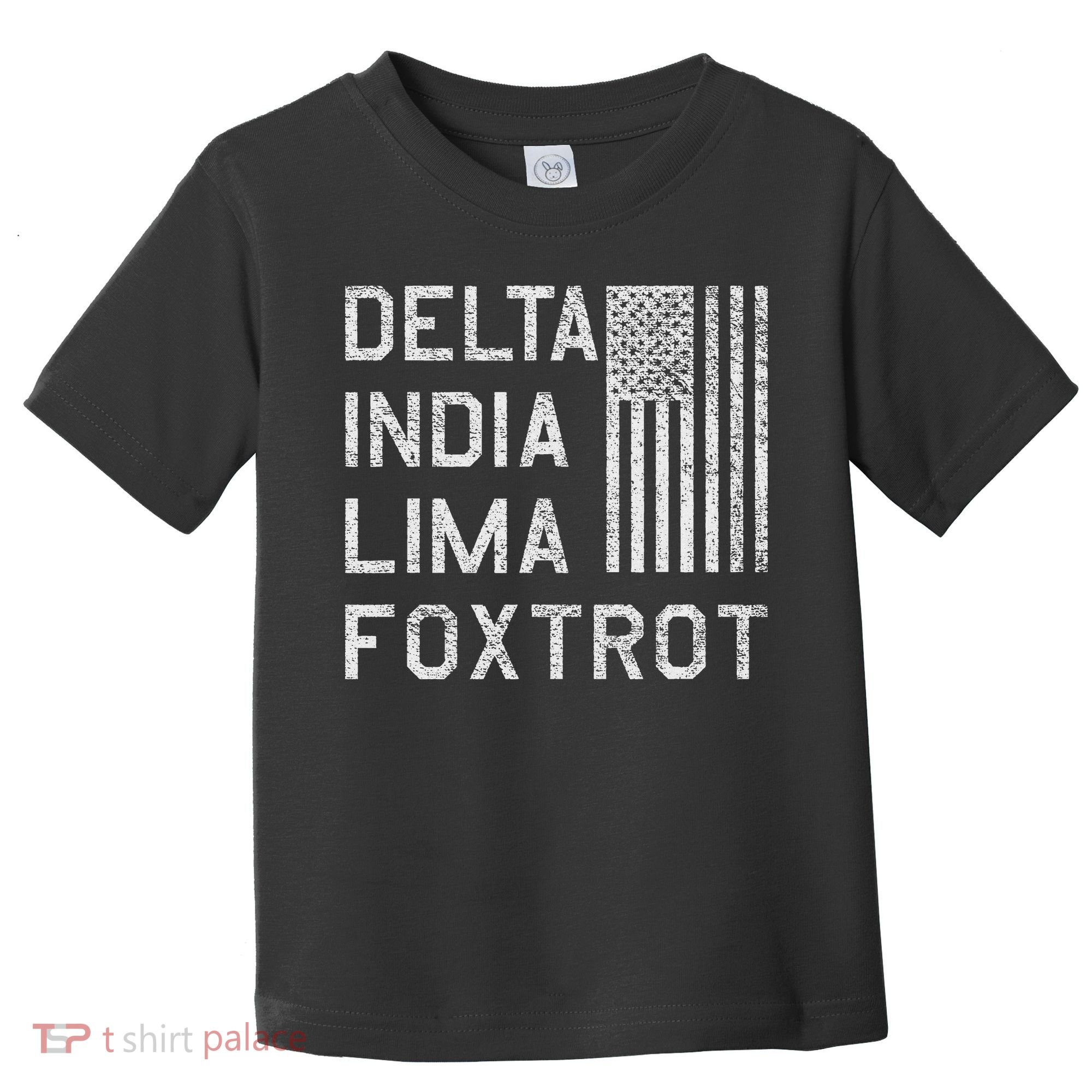 Dilf Dela India Lima Foxro Us Flag American Pario Toddler T-Shirt
