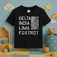 Dilf Dela India Lima Foxro Us Flag American Pario Toddler T-Shirt thumb 3