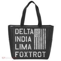 Dilf Dela India Lima Foxro Us Flag American Pario Tote Bag thumb 0