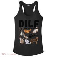 DILF Damn I Love Felines Funny Cat Kitty Lover Ladies PosiCharge Competitor Racerback Tank thumb 0