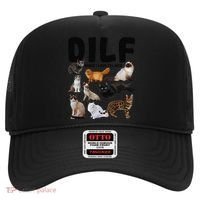 DILF Damn I Love Felines Funny Cat Kitty Lover Hat thumb 0