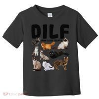 DILF Damn I Love Felines Funny Cat Kitty Lover Toddler T-Shirt thumb 0