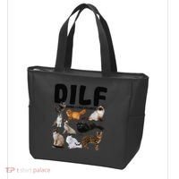 DILF Damn I Love Felines Funny Cat Kitty Lover Tote Bag thumb 3