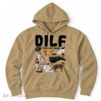 DILF Damn I Love Felines Funny Cat Kitty Lover Hoodie thumb 0