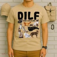 DILF Damn I Love Felines Funny Cat Kitty Lover T-Shirt thumb 6