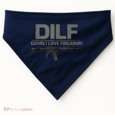DILF Damn I Love Firearms Funny USA-Made Doggie Bandana