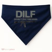 DILF Damn I Love Firearms Funny USA-Made Doggie Bandana thumb 0