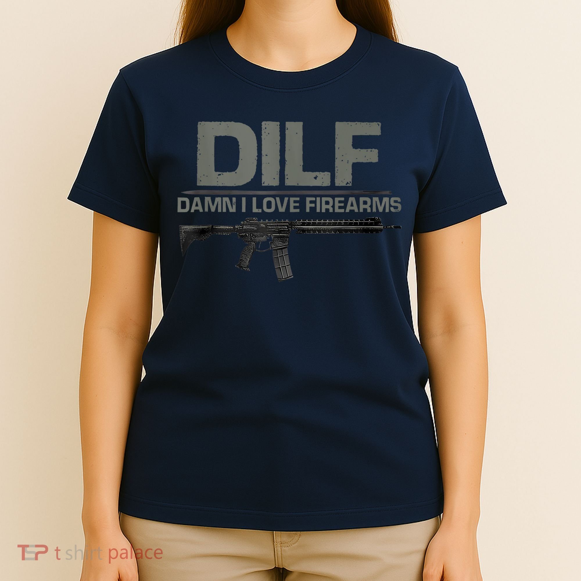 DILF Damn I Love Firearms Funny T-Shirt