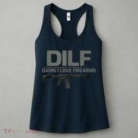 DILF Damn I Love Firearms Funny Women's Tank Top thumb 3