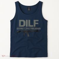 DILF Damn I Love Firearms Funny Tank Top thumb 2