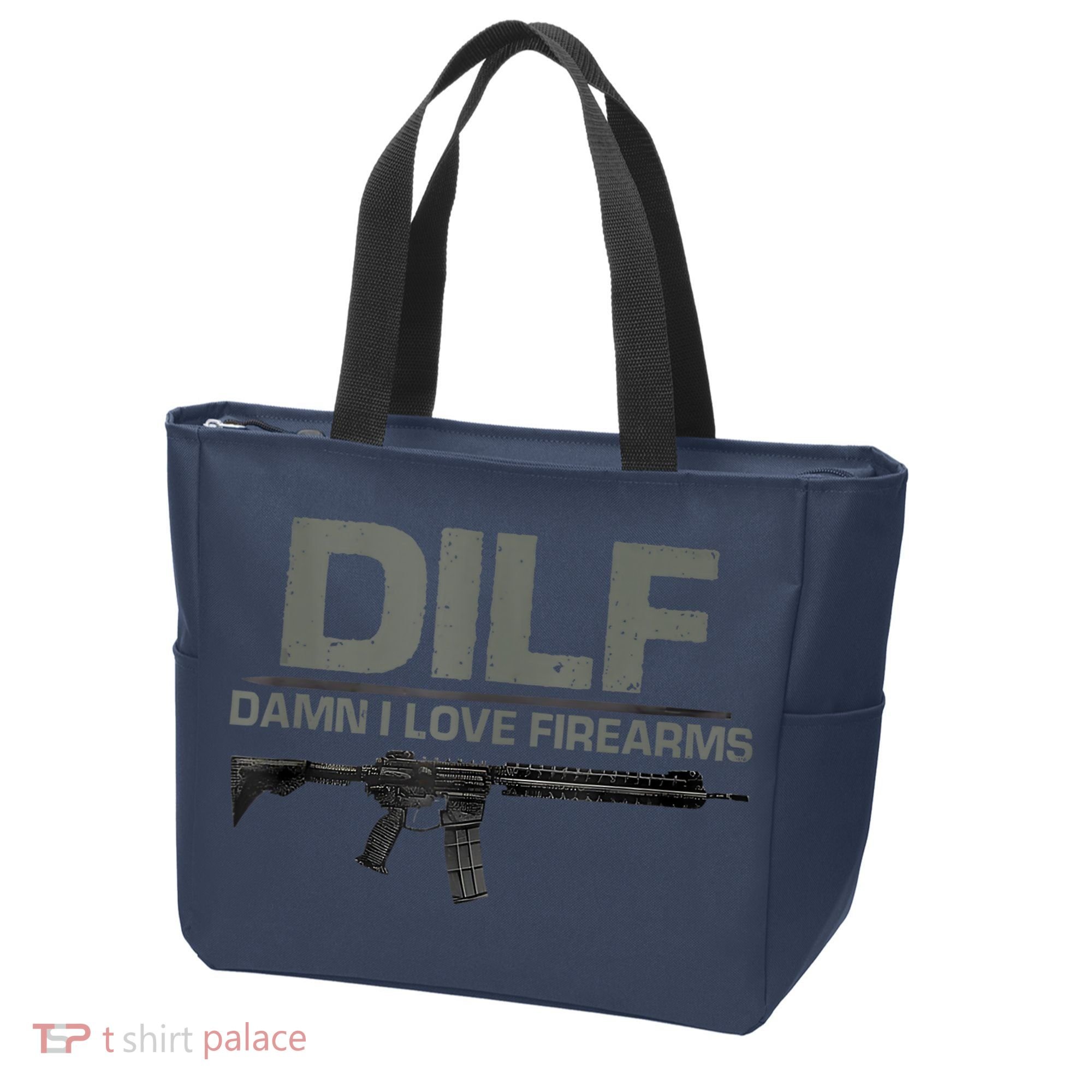 DILF Damn I Love Firearms Funny Tote Bag