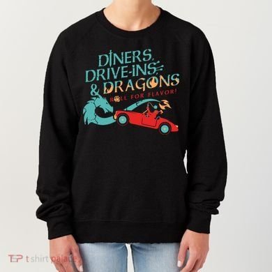 Diners Drive Ins And Dragons Roll For Flavor Women's Sweatshirt