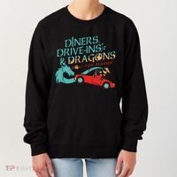 Diners Drive Ins And Dragons Roll For Flavor Women's Sweatshirt thumb 0