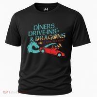 Diners Drive Ins And Dragons Roll For Flavor Cooling Performance Crew T-Shirt thumb 0