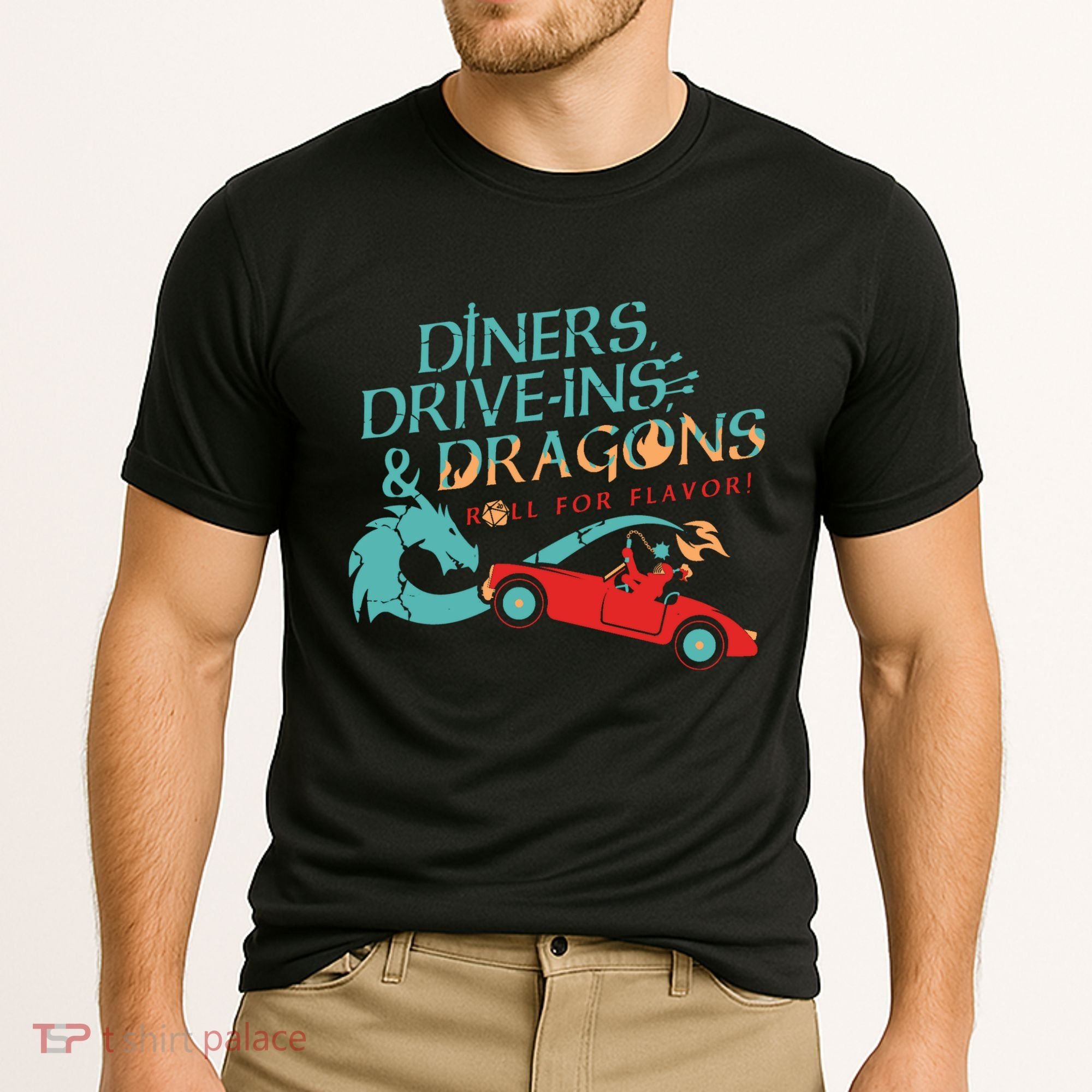 Diners Drive Ins And Dragons Roll For Flavor Cooling Performance Crew T-Shirt
