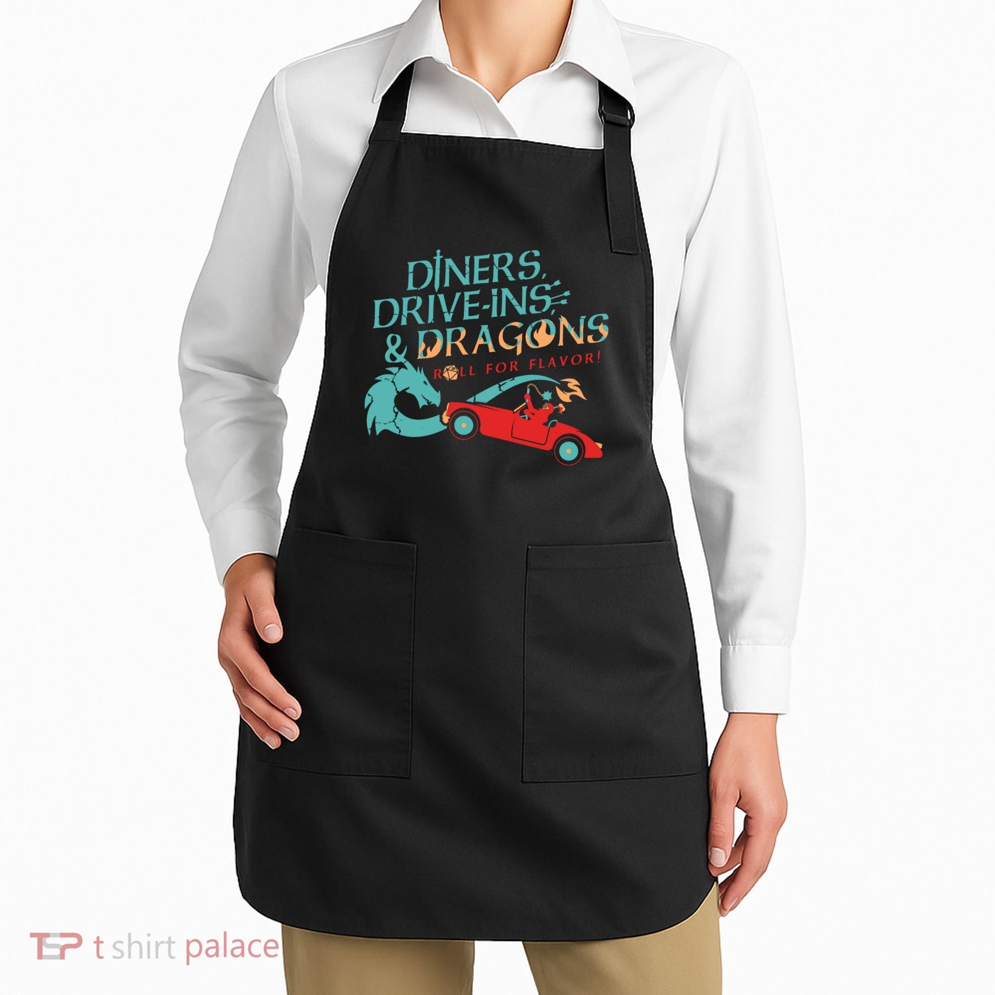 Diners Drive Ins And Dragons Roll For Flavor Apron