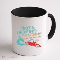 Diners Drive Ins And Dragons Roll For Flavor Coffee Mug thumb 1
