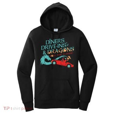 Diners Drive Ins And Dragons Roll For Flavor Women's Hoodie