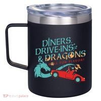 Diners Drive Ins And Dragons Roll For Flavor 12oz Stainless Steel Coffee Mug thumb 2