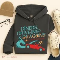Diners Drive Ins And Dragons Roll For Flavor Hoodie thumb 4