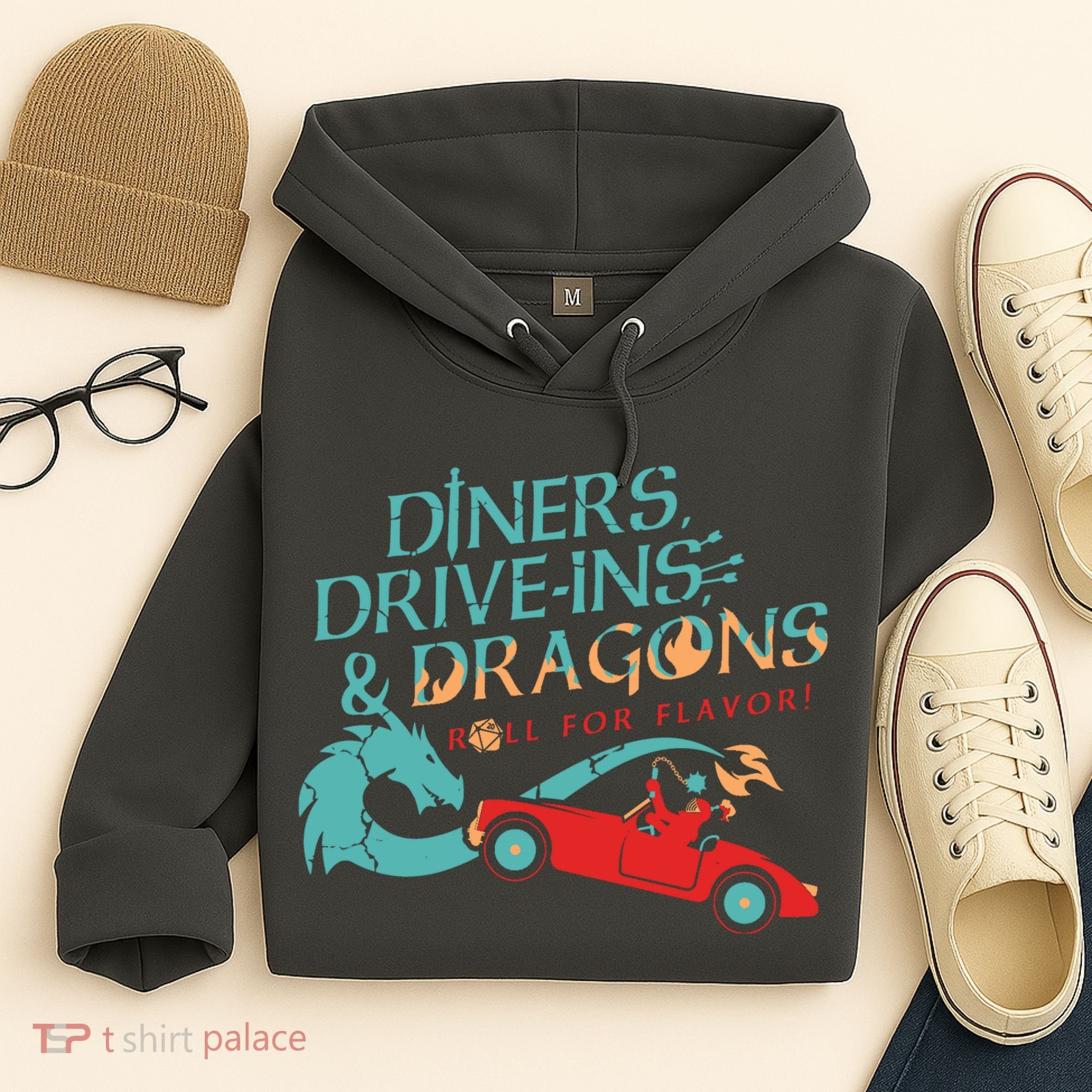 Diners Drive Ins And Dragons Roll For Flavor Hoodie