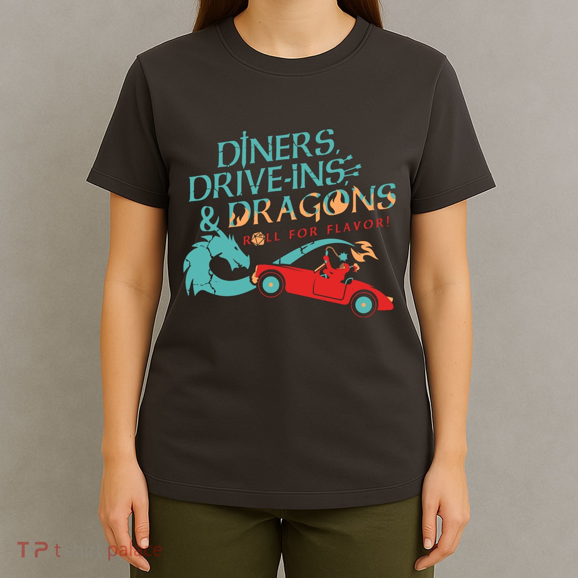 Diners Drive Ins And Dragons Roll For Flavor T-Shirt