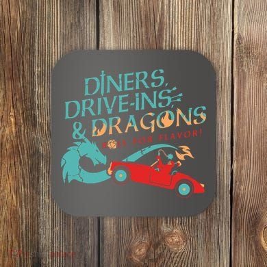 Diners Drive Ins And Dragons Roll For Flavor Coaster