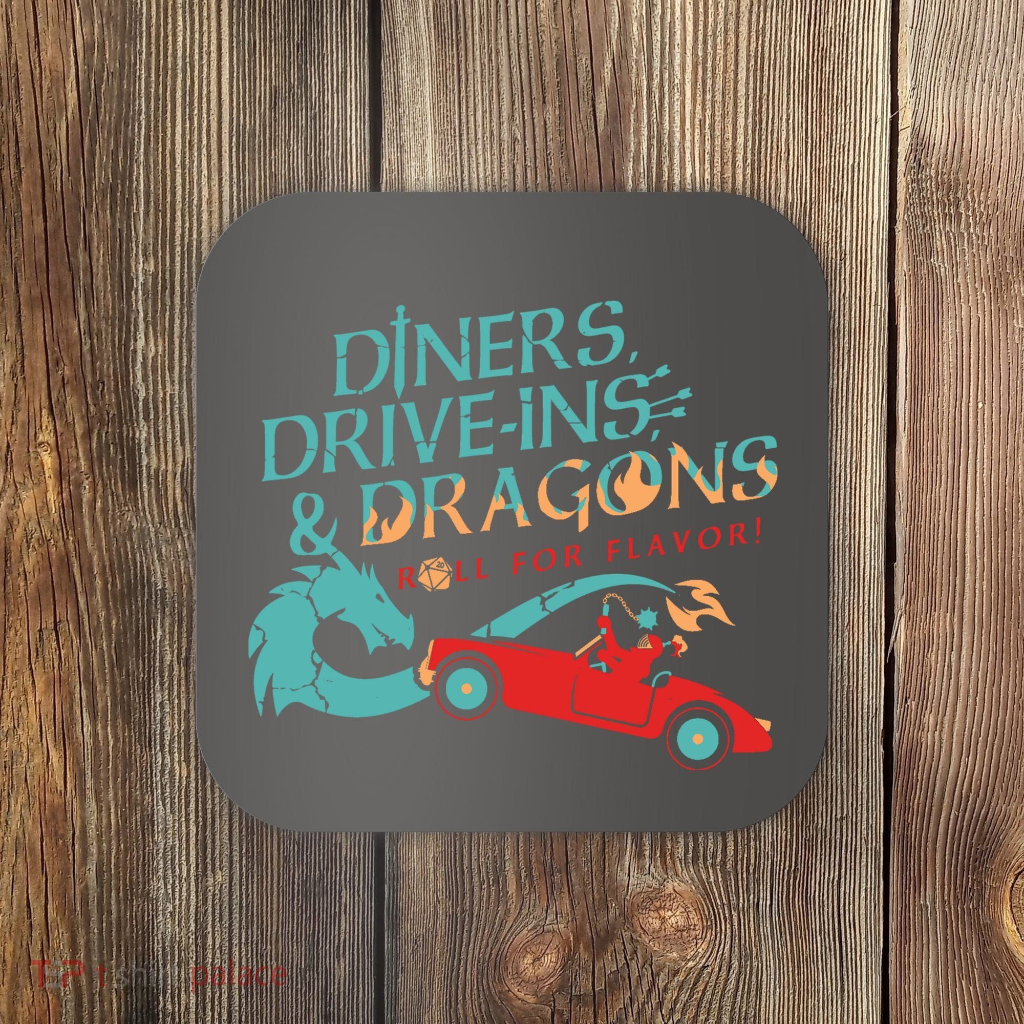 Diners Drive Ins And Dragons Roll For Flavor Coaster