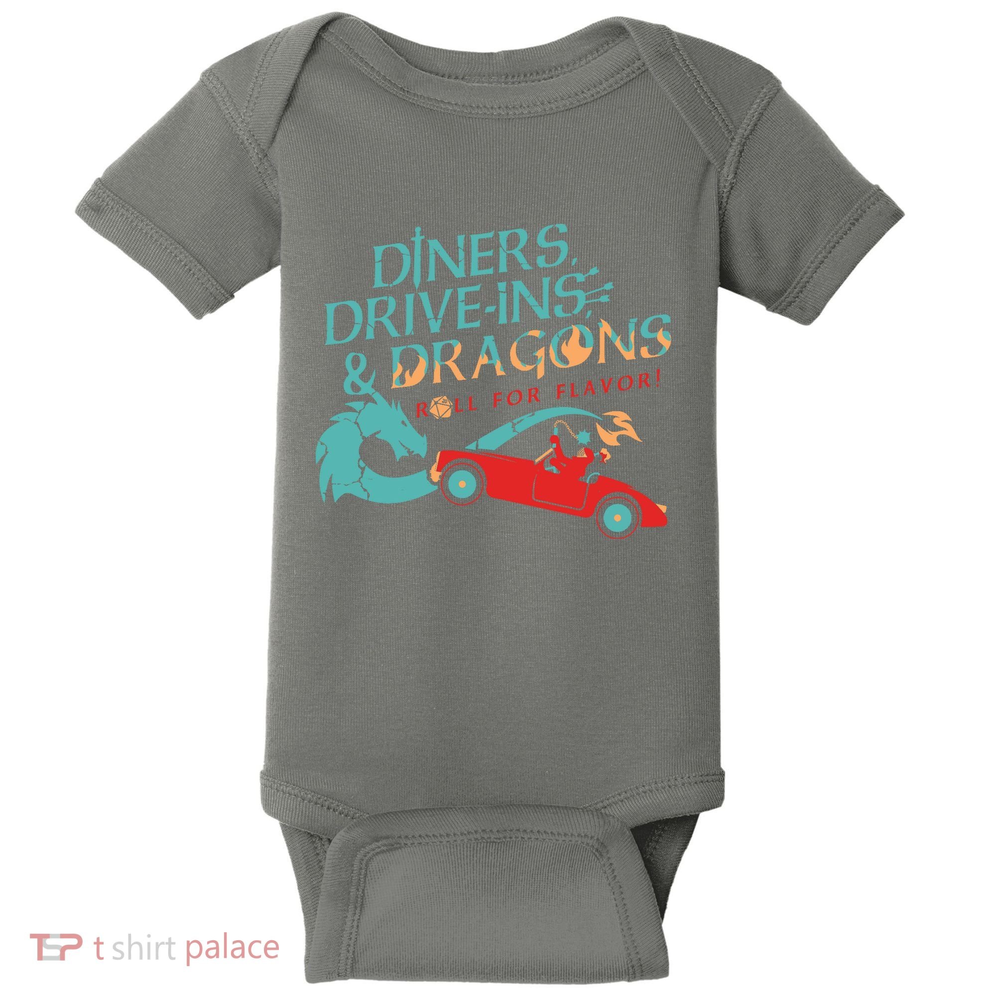 Diners Drive Ins And Dragons Roll For Flavor Baby Bodysuit