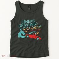 Diners Drive Ins And Dragons Roll For Flavor Tank Top thumb 2