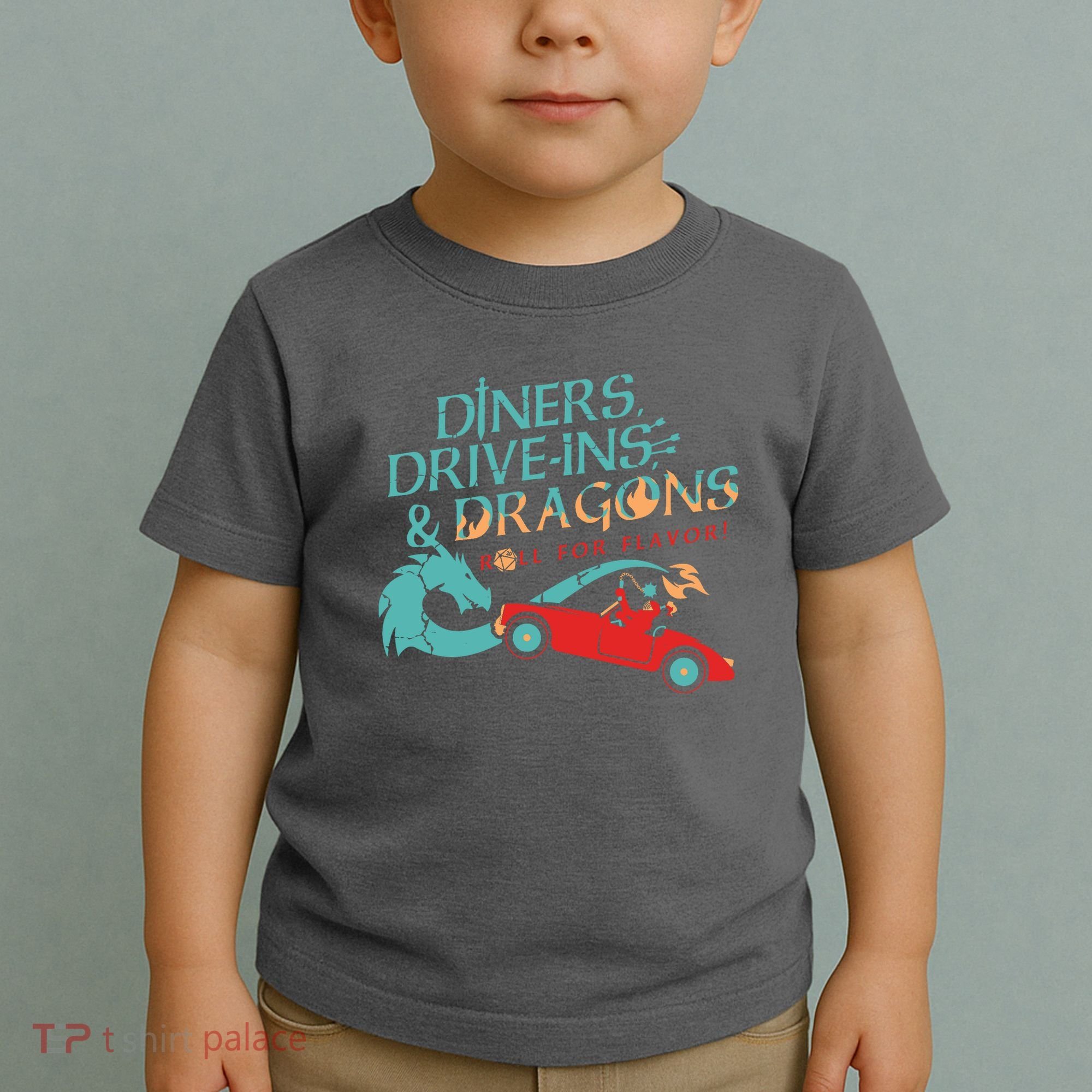 Diners Drive Ins And Dragons Roll For Flavor Toddler T-Shirt
