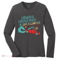 Diners Drive Ins And Dragons Roll For Flavor Women's Long Sleeve Shirt thumb 0