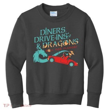Diners Drive Ins And Dragons Roll For Flavor Kids Sweatshirt