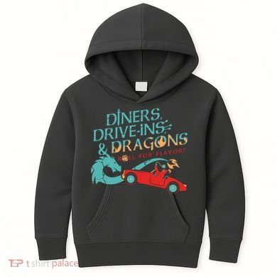 Diners Drive Ins And Dragons Roll For Flavor Kids Hoodie