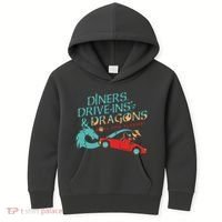 Diners Drive Ins And Dragons Roll For Flavor Kids Hoodie thumb 0