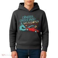 Diners Drive Ins And Dragons Roll For Flavor Kids Hoodie thumb 4